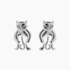 Choupette Stříbrné náušnice kočky šperky panthera leo
