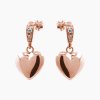 Lennan náušnice srdíčka růžové zlato šperky panthera leo