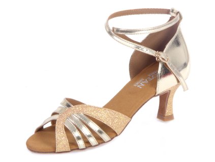 Pantofi de dans pentru femei Botan BL-14 aurie 6,5 cm Flare