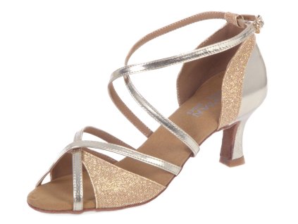 Pantofi de dans pentru femei Botan BL-49 aurie 6,5 cm Flare