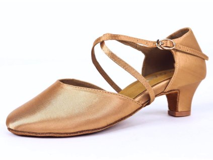 Pantofi de dans pentru femei Botan BS-1 nude 4 cm Cuban