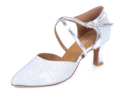 Pantofi de dans pentru femei Botan BS-5 argintiu 6,5 cm Flare