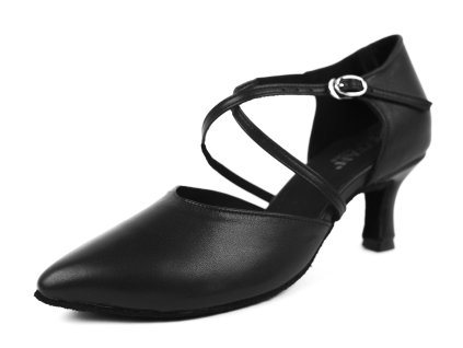 Pantofi de dans pentru femei Botan BS-7 piele negru 6,5 cm Flare