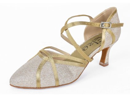Pantofi de dans pentru femei Elza - 131 aurie 6,5 cm Flare