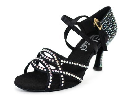 Pantofi de dans pentru femei Elza - 713 negru 7,5 cm Flare