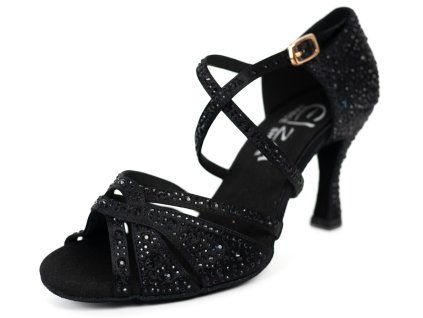 Pantofi de dans pentru femei Elza - 919 negru 7,5 cm Flare