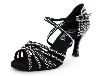 Pantofi de dans pentru femei Elza - 971 negru 7,5 cm Flare