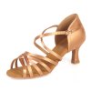 Pantofi de dans pentru femei Botan BL-2 nude 6,5 cm Flare