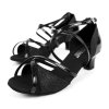 Pantofi de dans pentru femei Botan BL-49 negru 4 cm Cuban