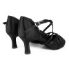 Pantofi de dans pentru femei Elza - 124 satin negru 6,5 cm Flare