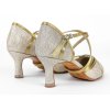 Pantofi de dans pentru femei Elza - 131 aurie 6,5 cm Flare