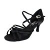 Pantofi de dans pentru femei Elza - 297 negru 6,5 cm Flare