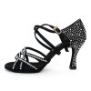 Pantofi de dans pentru femei Elza - 713 negru 7,5 cm Flare