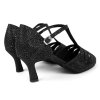 Pantofi de dans pentru femei Elza - 775 negru 6,5 cm Flare