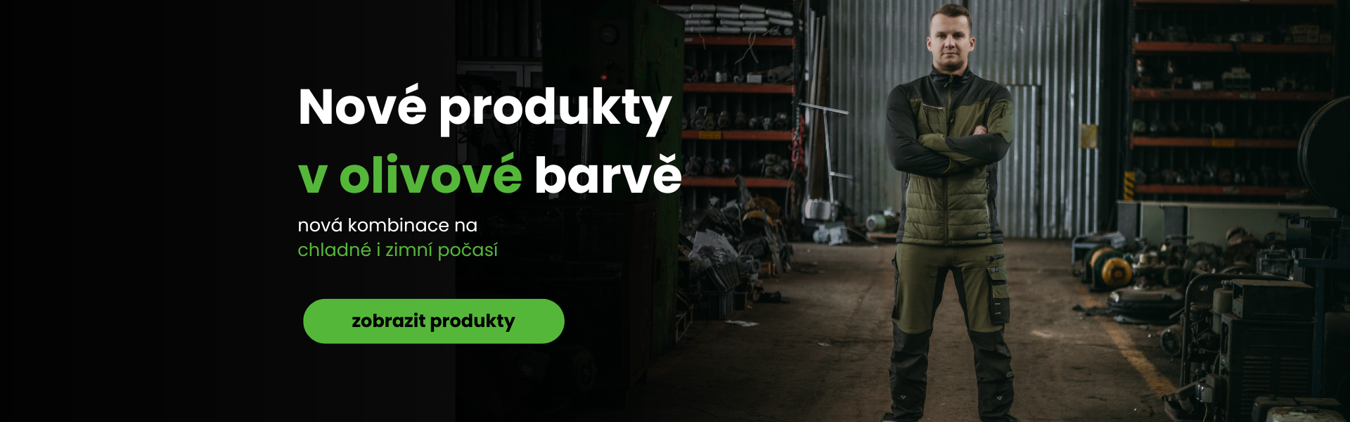 zelené pracovní oděvy