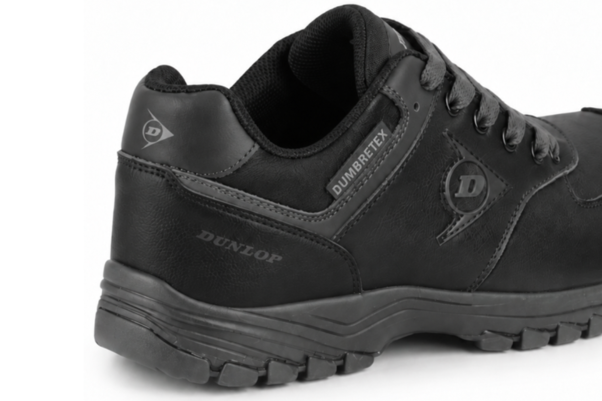 Detail paty, podšívky a membrány D-UMBERTEX bezpečnostní polobotky Dunlop Arrow All Black S3