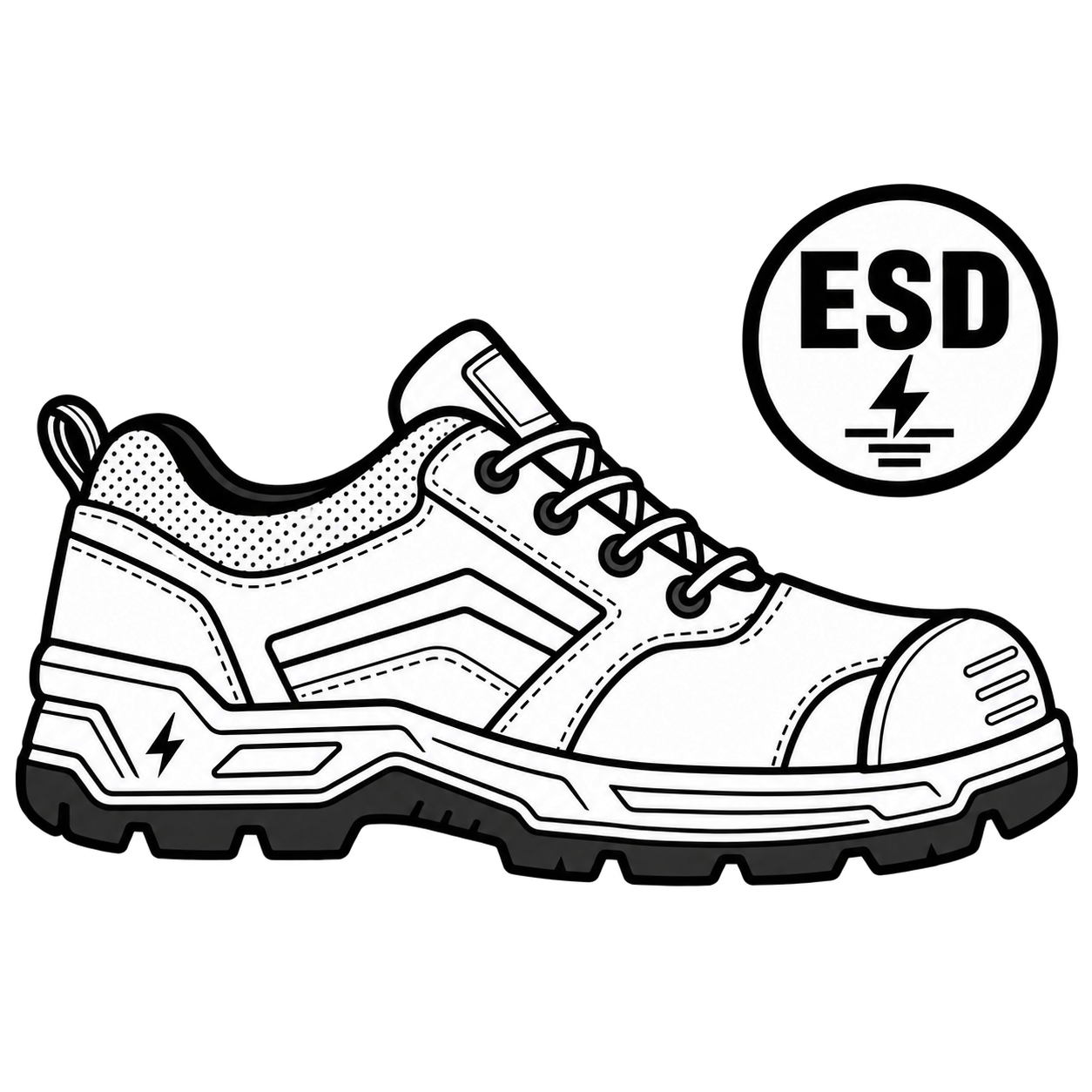 ESD bezpečnostní polobotka