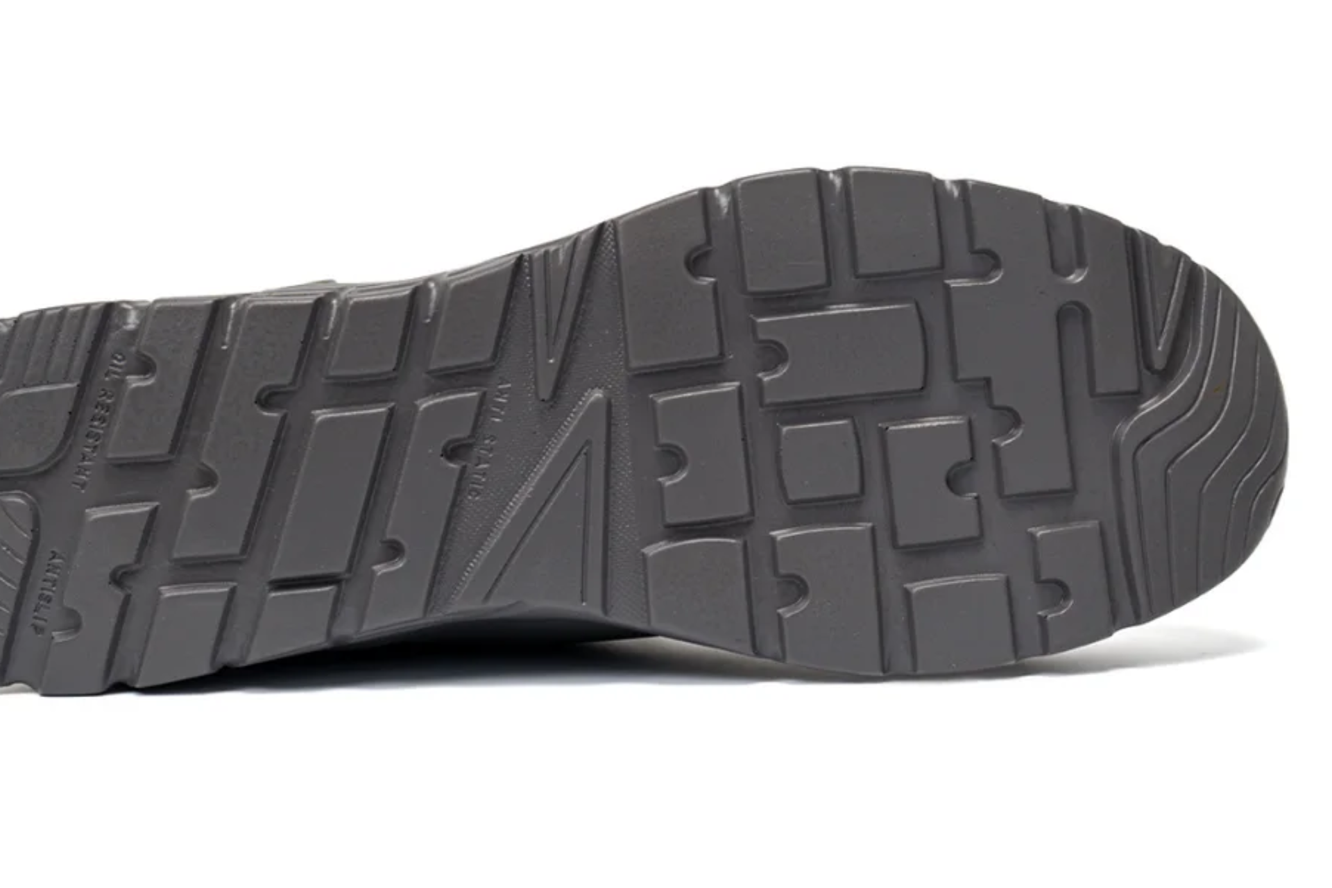 Detail jednohustotní PU podešve bezpečnostní polobotky DUNLOP Matt-Line S3 ESD