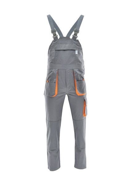 Pracovní kalhoty s laclem LION tmavě šedá