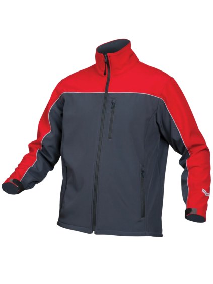 softshellova bunda pracovni bunda softshellova sternik seda cervena papamartin czc