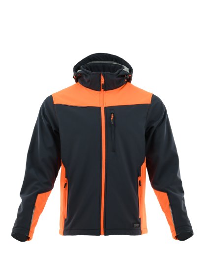 Softshellová bunda COMFORT PLUS  grafitová / oranžová