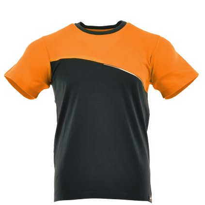 Tričko COMFORT PLUS grafitové / oranžové