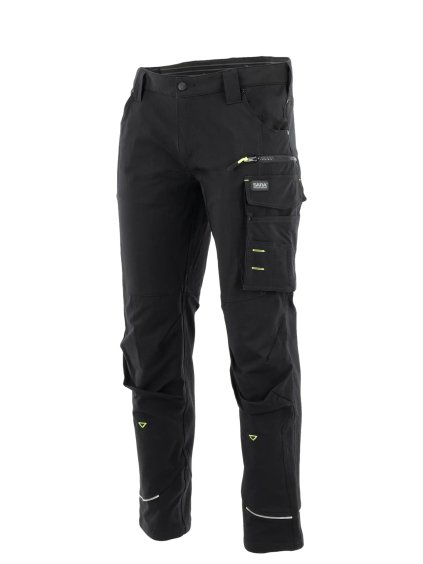 Strečové pracovní kalhoty černé motionflex