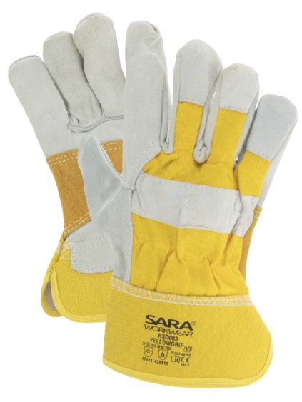 Rukavice ze štípané kůže YELLOWGRIP