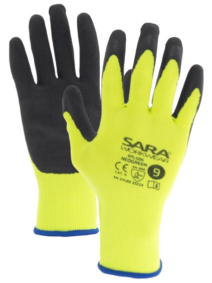 Rukavice máčené v latexu NEOGREEN