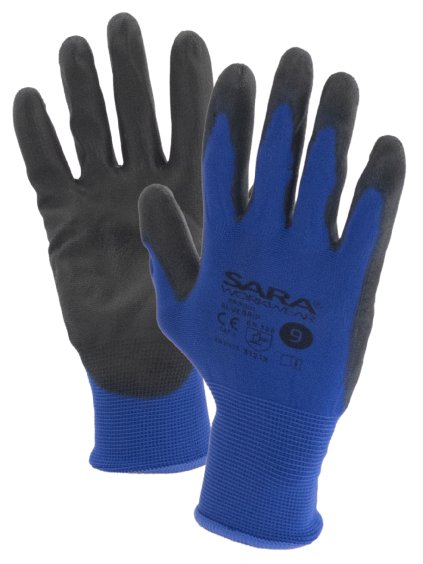 Pracovní rukavice máčené v polyuretanu BLUEGRIP