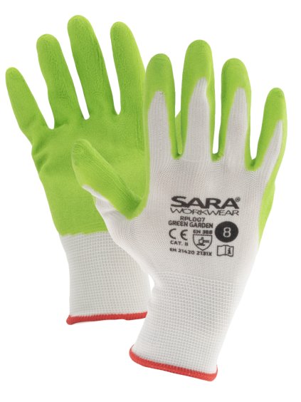 Rukavice máčené v latexu GREEN GARDEN