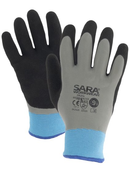 Rukavice máčené v latexu HYDRO WINTER zimní, voděodolné