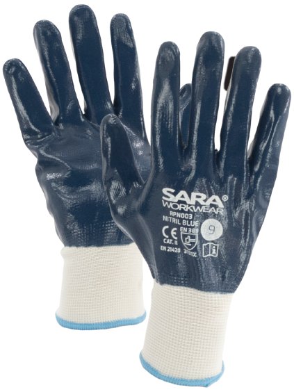 Rukavice máčené v nitrilu NITRIL BLUE