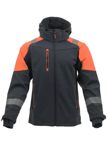 Softshellová bunda COMFORT NEO grafitová / oranžová