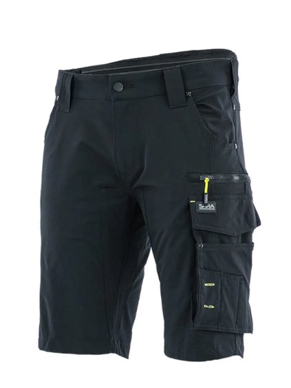 Pracovní elastické kraťasy motionflex-černé