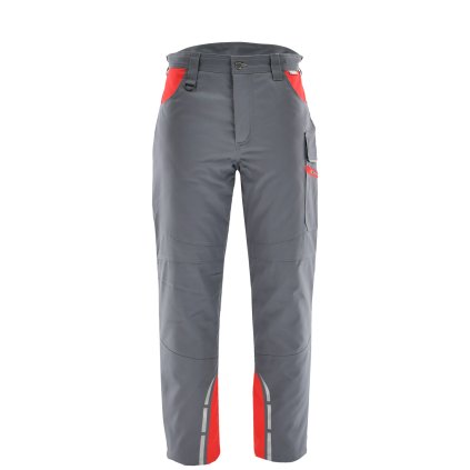 Zateplené pracovní kalhoty STANDARD WINTER šedé / červené
