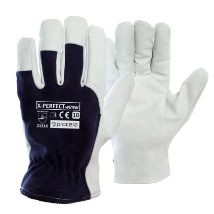 Zateplené kožené rukavice X-PERFECT