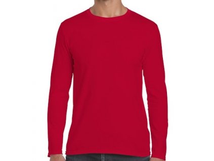 Tričko dámské bavlněné dl. rukáv červené