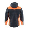 Hybridní zateplená bunda COMFORT WINTER grafitová / oranžová