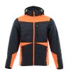 Hybridní zateplená bunda COMFORT WINTER grafitová / oranžová