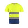 Reflexní tričko poly-bavlna Hi-Vis Duo, žluté / tmavě modré