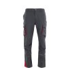 Strečové kalhoty KING FLEX, tmavě šedé / červené