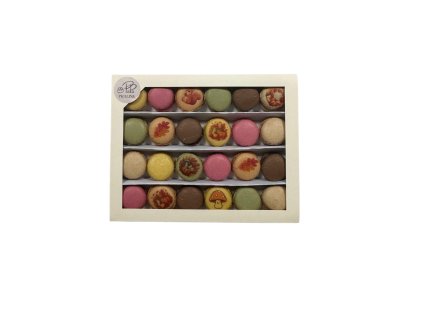 Podzimní limitovaná edice 24 ks makronek - mix příchutí