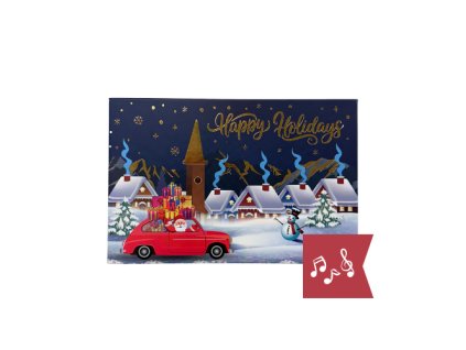 Vánoční hrací skříňka s 8 ks pralinek "Santa"