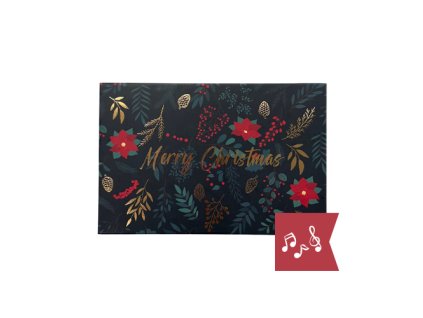 Vánoční hrací skříňka s 8 ks pralinek "Merry Christmas"