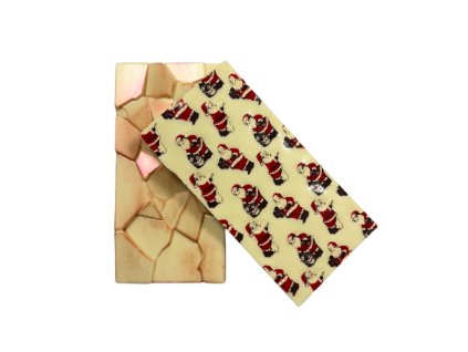 Bílá čokoláda s vánočním dekorem