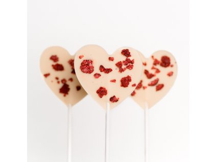 770 lizatko srdce bila cokolada maliny 30 g 1ks