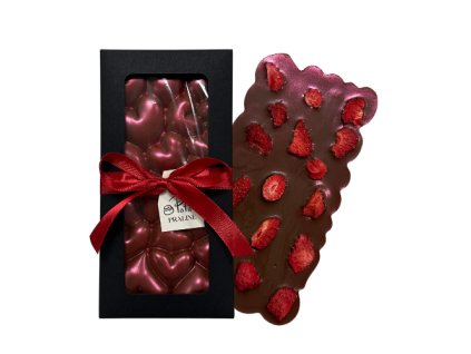 Mléčná čokoláda s jahodou