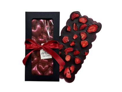 Hořká čokoláda s jahodou