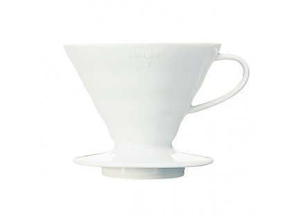 Hario keramický dripper na kávu V60 02 bílý